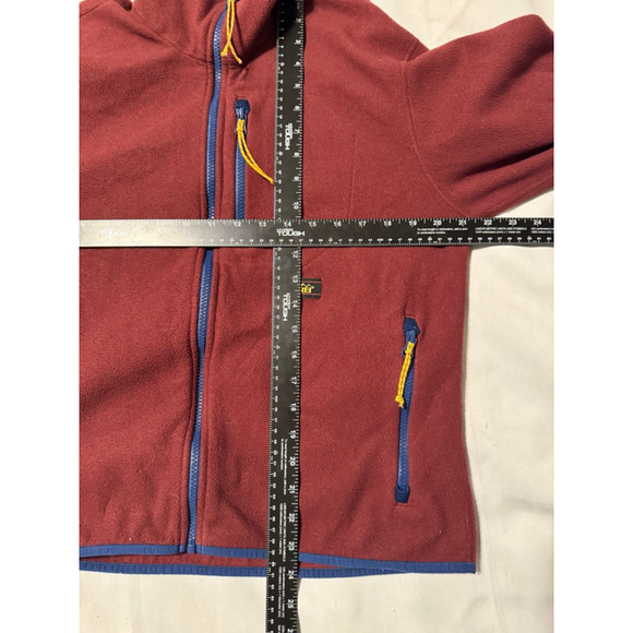 REI Co-op Maroon Fleece Jacket Blue Trim Women's Size Medium Gorpcore - Picture 4 of 6
